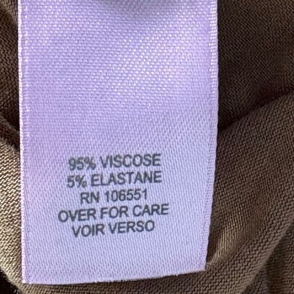 Calypso St. Barth Tan Mock Neck Turtleneck Top Sz M - Picture 6 of 6